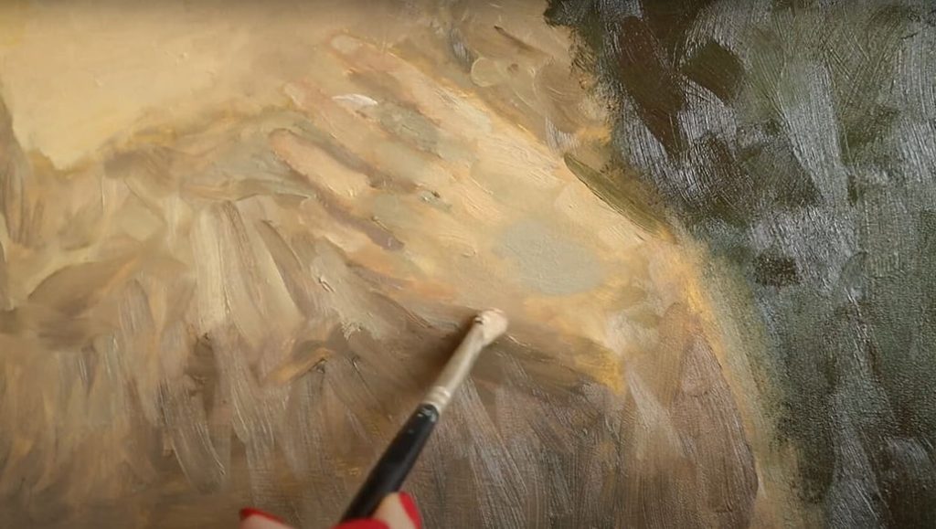 tonalist oil painting copy process
