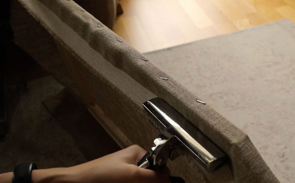 stapling a canvas